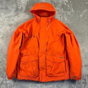 Burton Orange Snowboard Ski Jacket Mens Small Hooded Winter Coat